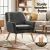 Artiss Anne 2X Armchair Set - Charcoal Faux Linen, Retro Tub Chair with Tufted Backrest, Wooden Frame, Rubber Wood Legs