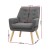 Artiss Fabric Dining Armchair, Linen Upholstery, Grey, 58x50x80cm - Retro Style, Tufted Design, Comfortable Seating