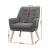 Artiss Fabric Dining Armchair, Linen Upholstery, Grey, 58x50x80cm - Retro Style, Tufted Design, Comfortable Seating