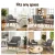 Artiss Anne Grey Armchair Set of 2 - Faux Linen, Full-Size, Tufted Design, Thick Foam, Rubber Wood Legs, 130kg Capacity