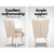 Artiss Armchair Set with Ottoman, Faux Linen, Beige, 58x52x85cm, Scandinavian Style, Elegant Tufted Design