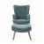 Artiss Armchair Set with Ottoman, Faux Linen, Blue, 58x52x85cm, Scandinavian Style, Comfortable & Durable