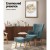 Artiss Armchair Set with Ottoman, Faux Linen, Blue, 58x52x85cm, Scandinavian Style, Comfortable & Durable
