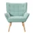 Artiss Cindy Armchair Lounge Chair, Blue Linen Fabric, Tufted Accent Sofa Seat, Metal Frame, 75x82x85cm, Modern Style
