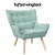 Artiss Cindy Armchair Lounge Chair, Blue Linen Fabric, Tufted Accent Sofa Seat, Metal Frame, 75x82x85cm, Modern Style