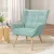 Artiss Cindy Armchair Lounge Chair, Blue Linen Fabric, Tufted Accent Sofa Seat, Metal Frame, 75x82x85cm, Modern Style