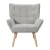 Artiss Armchair Lounge Chair, Grey Faux Linen Fabric, Modern Scandinavian Accent, 75x82x85cm, Tufted Cushion Seat