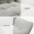 Artiss Armchair Lounge Chair, Grey Faux Linen Fabric, Modern Scandinavian Accent, 75x82x85cm, Tufted Cushion Seat
