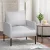 Artiss Kane Grey Armchair - Linen Fabric, Metal Frame, 150kg Capacity, 68.5x73.5x79cm, Modern Accent Chair with Pillow