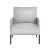 Artiss Kane Grey Armchair - Linen Fabric, Metal Frame, 150kg Capacity, 68.5x73.5x79cm, Modern Accent Chair with Pillow
