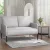 Artiss Kane 2-Seater Armchair Sofa, Grey Linen Upholstery, Metal Frame, Plush Cushions, 250kg Capacity, Modern Design