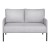 Artiss Kane 2-Seater Armchair Sofa, Grey Linen Upholstery, Metal Frame, Plush Cushions, 250kg Capacity, Modern Design