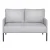 Artiss Kane 2-Seater Armchair Sofa, Grey Linen Upholstery, Metal Frame, Plush Cushions, 250kg Capacity, Modern Design
