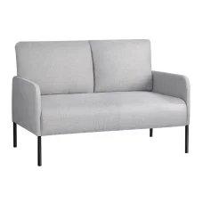 Artiss Kane 2-Seater Armchair Sofa, Grey Linen Upholstery, Metal Frame, Plush Cushions, 250kg Capacity, Modern Design