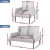 Artiss Kane 4 Seater Armchair Sofa Set, Modern Scandinavian, Linen Fabric, Metal Frame, Grey, Plush Comfort Artiss Kane 4 Seater Armchair Sofa Set, Modern Scandinavian, Linen Fabric, Metal Frame, Grey, Plush Comfort