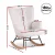 Artiss White Bouclé Fabric Rocking Armchair - Ergonomic Design with Metal Frame, Rubber Wood Legs, 180kg Capacity Artiss White Bouclé Fabric Rocking Armchair - Ergonomic Design with Metal Frame, Rubber Wood Legs, 180kg Capacity