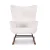 Artiss White Bouclé Fabric Rocking Armchair - Ergonomic Design with Metal Frame, Rubber Wood Legs, 180kg Capacity Artiss White Bouclé Fabric Rocking Armchair - Ergonomic Design with Metal Frame, Rubber Wood Legs, 180kg Capacity