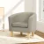 Artiss Abby Armchair Tub Chair Beige Faux Linen, Full Size, Thick Foam Padding, Rubber Wood Legs, 70x64x67.5cm