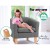 Artiss Abby Fabric Armchair, Linen Upholstery, Full Size, Grey, 70x64x67.5cm - Modern Comfort & Timeless Style