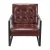 Artiss Kora Brown PU Leather Armchair Lounge Chair, Tufted Accent Sofa with Metal Frame, 66x69x80cm, 150kg Capacity