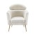 Artiss Yoli Armchair - Modern White Boucle Fabric, Scandinavian Design, Sturdy Metal Frame, 1-Year Warranty