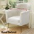 Artiss Yoli Armchair - Modern White Boucle Fabric, Scandinavian Design, Sturdy Metal Frame, 1-Year Warranty