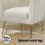 Artiss Yoli Armchair - Modern White Boucle Fabric, Scandinavian Design, Sturdy Metal Frame, 1-Year Warranty