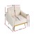 Artiss Armchair Boucle Fabric Beige 66x69x88cm - Modern Scandinavian Style, Sturdy Metal Frame, Plush Comfort