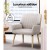 Artiss Sebastini Armchair, Faux Fabric, Beige, 63x64.5x84cm, Luxurious Comfort, Elegant Design, Easy Assembly