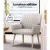 Artiss Sebastini 2X Armchair, Beige Faux Fabric, 63x64.5x84cm, Plush Comfort, Stylish Design, Easy Assembly