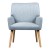 Artiss Sebastini Armchair, Faux Fabric, Blue Grey, 63x64.5x84cm, Stylish & Comfortable with Rubber Wood Legs