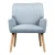 Artiss Sebastini Armchair, Faux Fabric, Blue Grey, 63x64.5x84cm, Stylish & Comfortable with Rubber Wood Legs