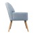 Artiss Sebastini Armchair, Faux Fabric, Blue Grey, 63x64.5x84cm, Stylish & Comfortable with Rubber Wood Legs