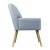 Artiss Sebastini Armchair, Faux Fabric, Blue Grey, 63x64.5x84cm, Stylish & Comfortable with Rubber Wood Legs