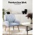 Artiss Sebastini Armchair, Faux Fabric, Blue Grey, 63x64.5x84cm, Stylish & Comfortable with Rubber Wood Legs