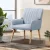 Artiss Sebastini Armchair, Faux Fabric, Blue Grey, 63x64.5x84cm, Stylish & Comfortable with Rubber Wood Legs