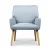 Artiss Sebastini 2X Armchair Set - Blue Grey Faux Fabric, High-Resilience Foam, Rubber Wood Legs, 150kg Capacity