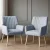 Artiss Sebastini 2X Armchair Set - Blue Grey Faux Fabric, High-Resilience Foam, Rubber Wood Legs, 150kg Capacity