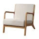 Artiss Armchair, Faux Fabric, Beige, 65x76.5x72.5cm, Comfortable Olive Design, High-Resilience Foam, Elegant & Sturdy