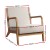 Artiss Armchair, Faux Fabric, Beige, 65x76.5x72.5cm, Comfortable Olive Design, High-Resilience Foam, Elegant & Sturdy