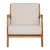 Artiss Armchair, Faux Fabric, Beige, 65x76.5x72.5cm, Comfortable Olive Design, High-Resilience Foam, Elegant & Sturdy