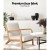 Artiss Armchair, Faux Fabric, Beige, 65x76.5x72.5cm, Comfortable Olive Design, High-Resilience Foam, Elegant & Sturdy
