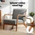 Artiss Olive Armchair Light Grey - Premium Faux Fabric, High-Resilience Foam, Sturdy Rubber Wood, 150kg Capacity Artiss Olive Armchair Light Grey - Premium Faux Fabric, High-Resilience Foam, Sturdy Rubber Wood, 150kg Capacity