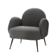 Artiss Hanes Armchair, Sherpa Fabric, Charcoal, 64x70x74cm, Luxurious Comfort, Stylish Design, Easy Assembly