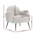 Artiss Hanes White Sherpa Boucle Armchair – Luxurious Upholstery, 64x70x74cm, Sturdy Steel Legs, 150kg Capacity