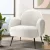 Artiss Hanes White Sherpa Boucle Armchair – Luxurious Upholstery, 64x70x74cm, Sturdy Steel Legs, 150kg Capacity