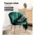 Artiss Eloise Armchair, Velvet, Green, 68x67x80cm – Luxurious, Comfy Accent Chair with Golden Legs and Floor Protectors