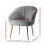 Artiss Armchair, Velvet Upholstery, Grey, 68x67x80cm, Eloise Collection, Luxurious Comfort & Stylish Design