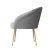 Artiss Armchair, Velvet Upholstery, Grey, 68x67x80cm, Eloise Collection, Luxurious Comfort & Stylish Design