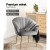Artiss Armchair, Velvet Upholstery, Grey, 68x67x80cm, Eloise Collection, Luxurious Comfort & Stylish Design